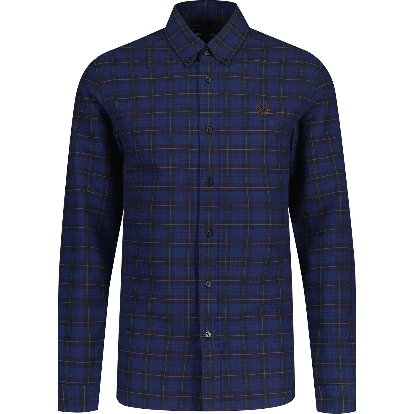 Fred Perry Mod Tartan Button Down Oxford Shirt N