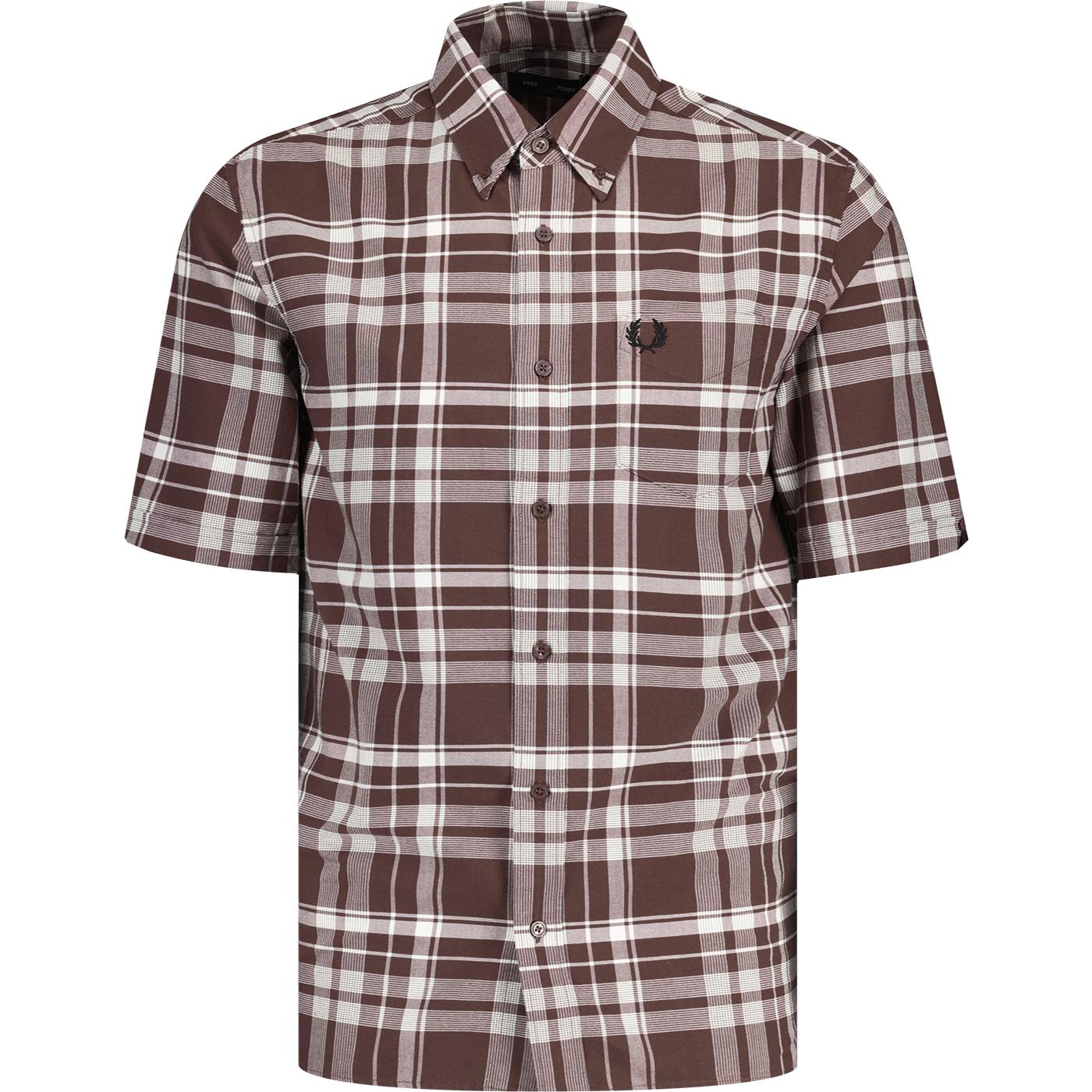 Fred Perry Button Down Tartan Oxford S/S Shirt CB