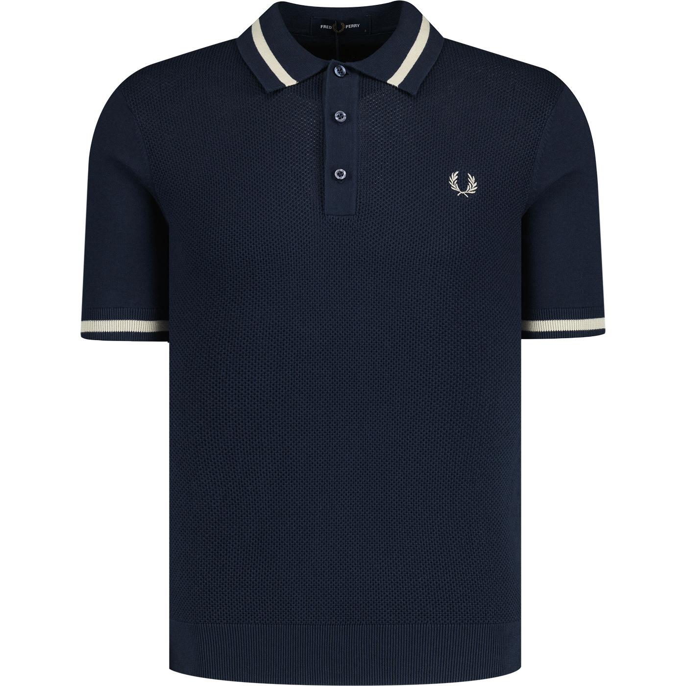 Fred Perry Retro 60s Textured Knitted Polo DC