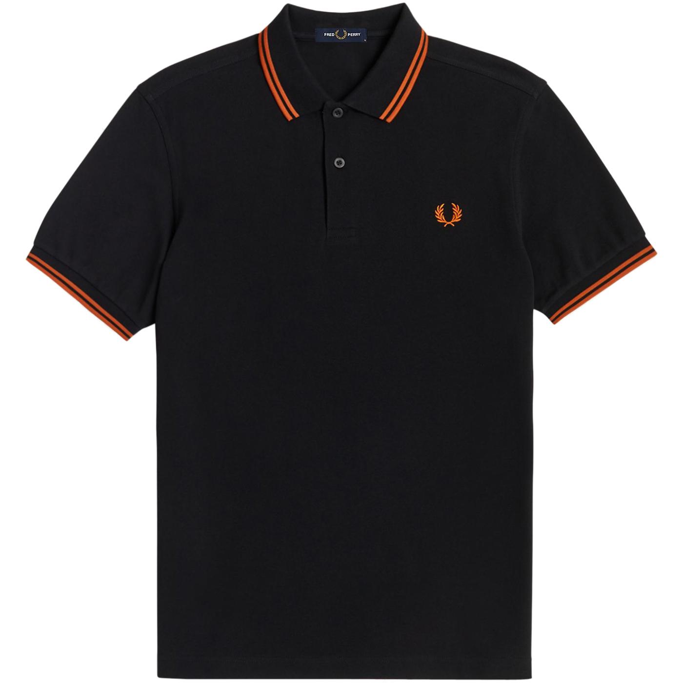 FRED PERRY M3600 Men's Twin Tipped Pique Polo B/R