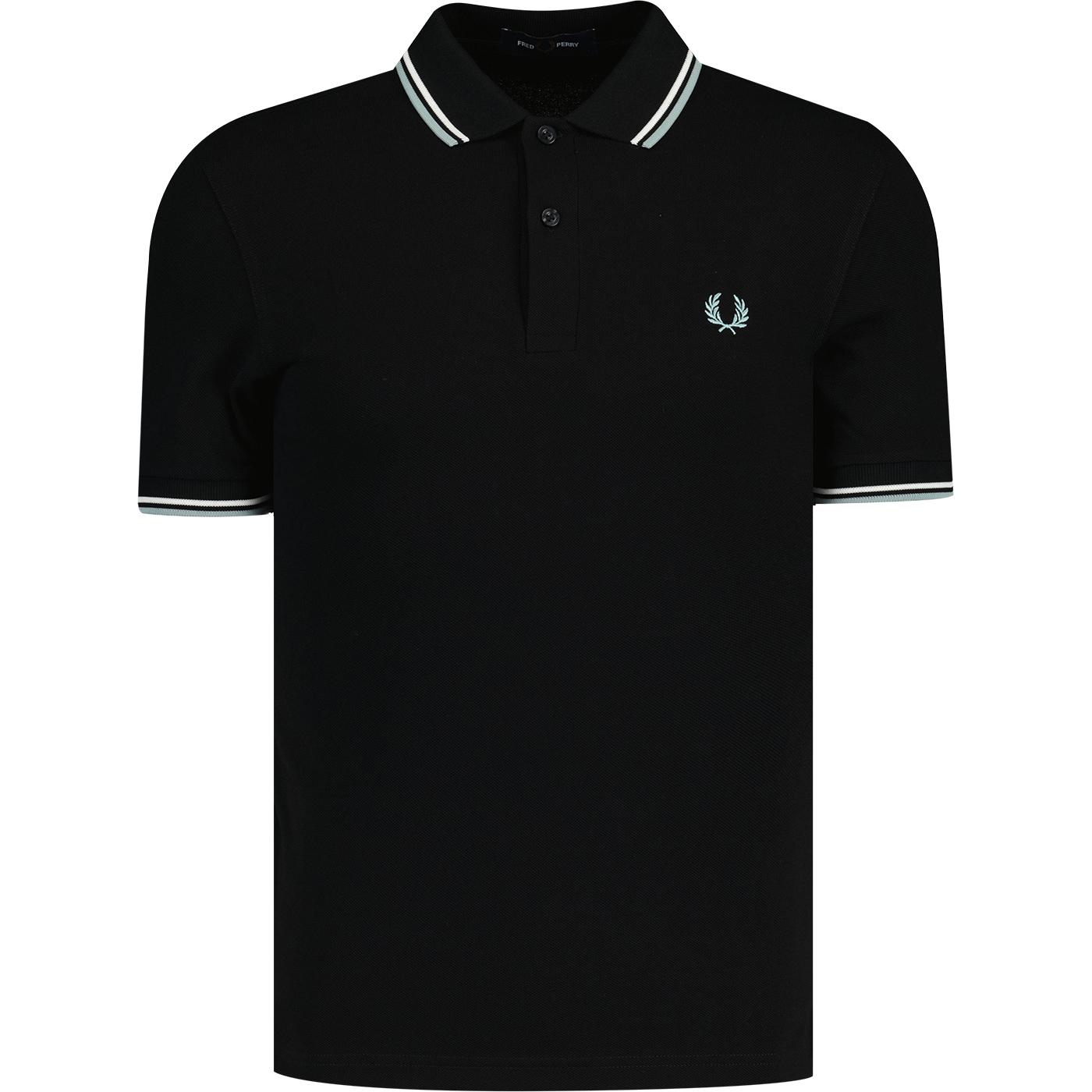 FRED PERRY M3600 Mod Twin Tipped Polo Shirt B/W
