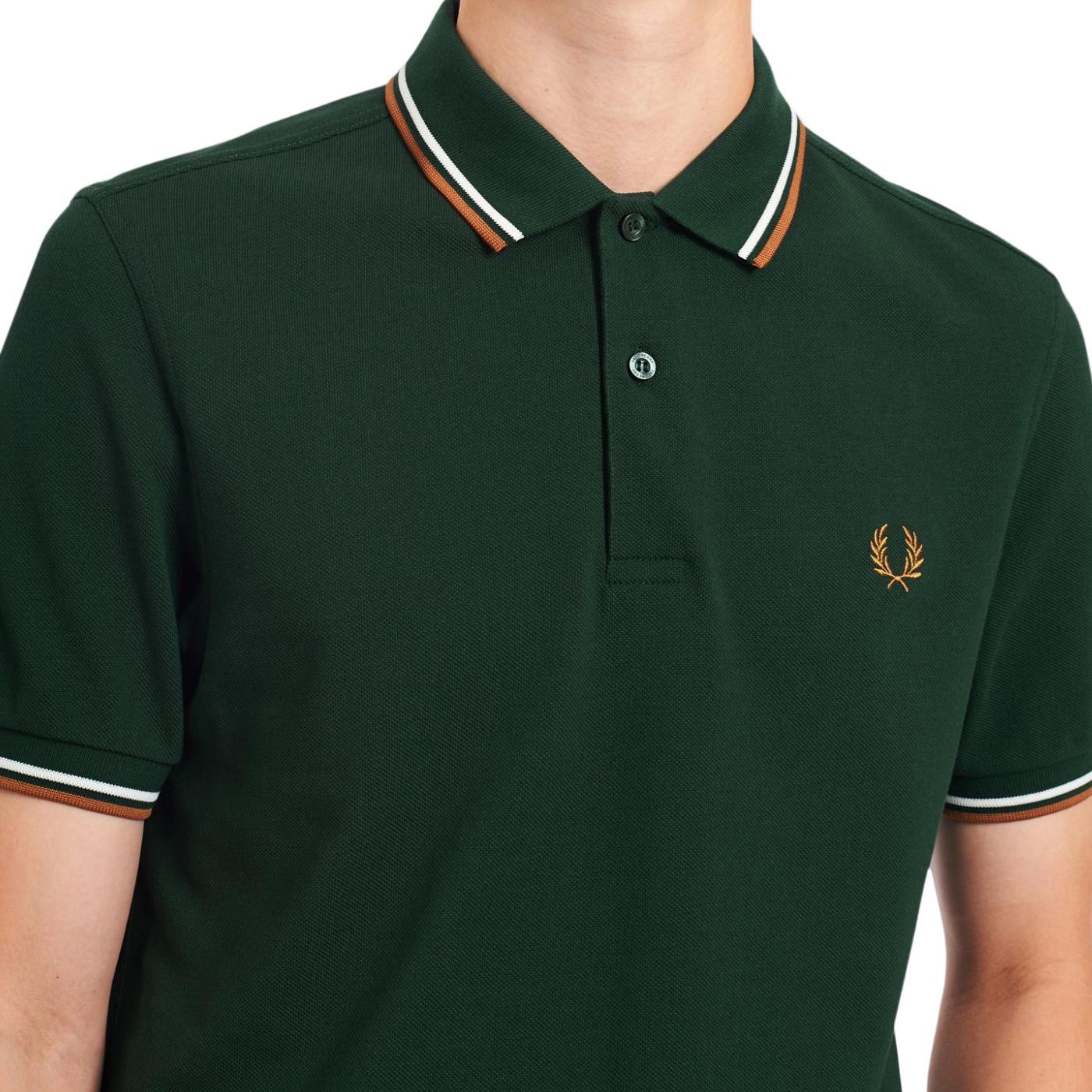FRED PERRY M3600 Men's Twin Tipped Pique Polo Evergreen