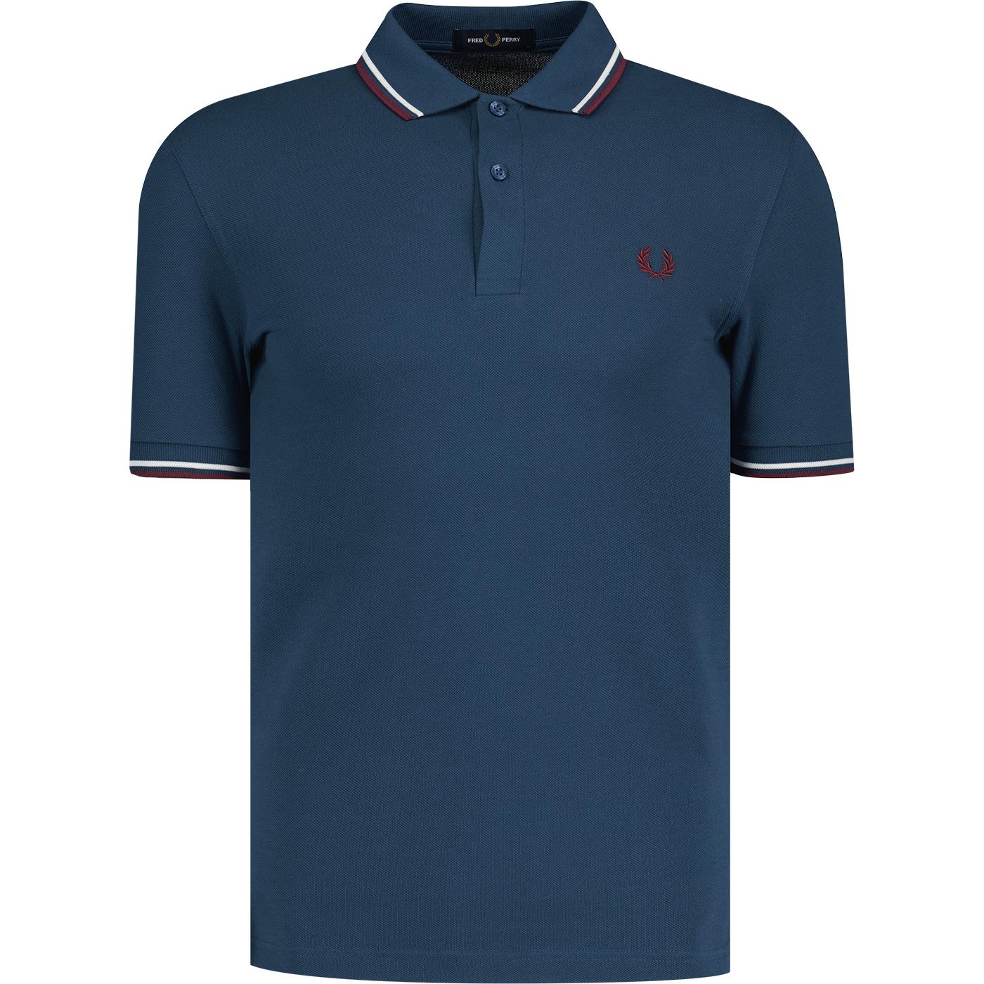 FRED PERRY M3600 Mod Twin Tipped Polo Shirt B/W