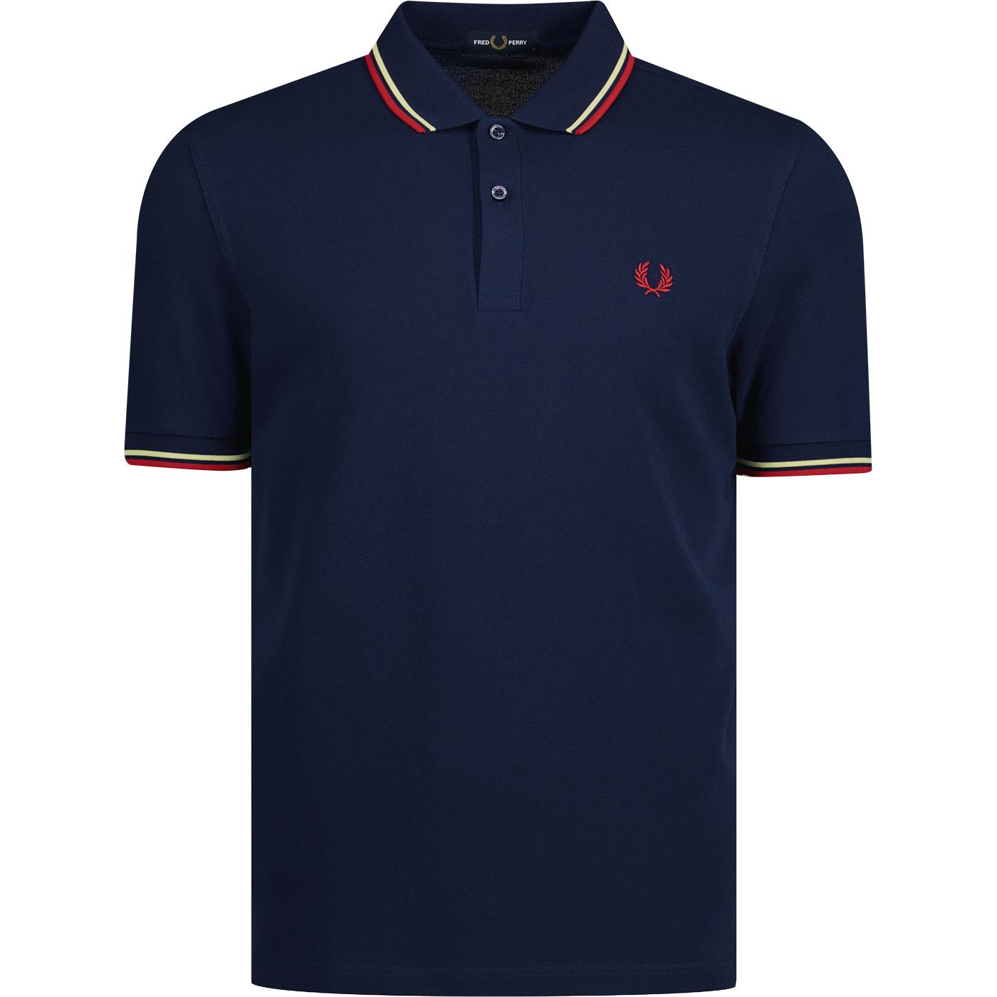 FRED PERRY M3600 Twin Tipped Mod Polo -French Navy