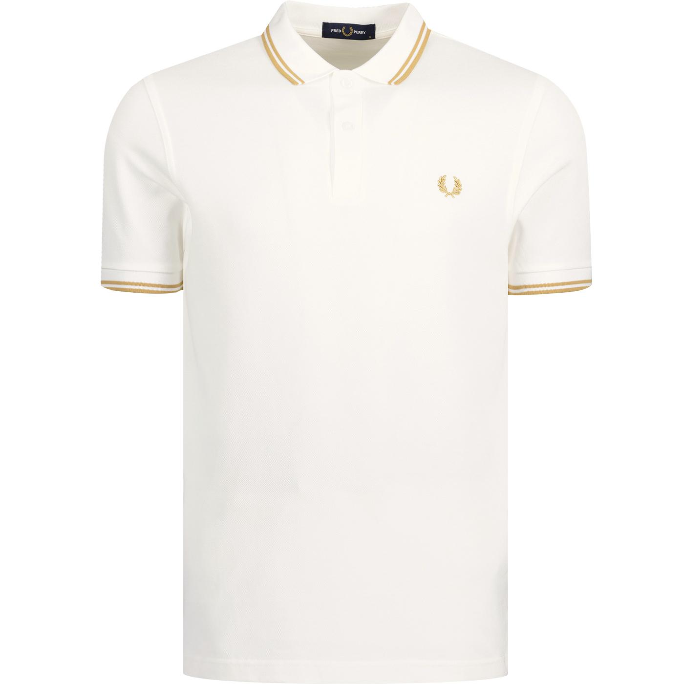 FRED PERRY M3600 Twin Tipped Mod Polo - Snow White