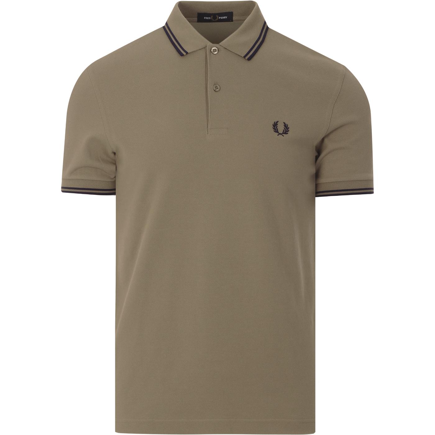 FRED PERRY M3600 Twin Tipped Mod Polo Shirt (Sage)