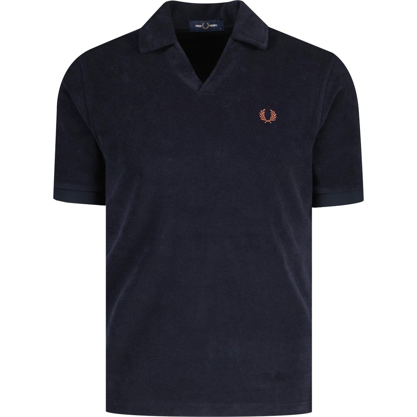 Fred Perry 80s Open Collar Towelling Polo Shirt N