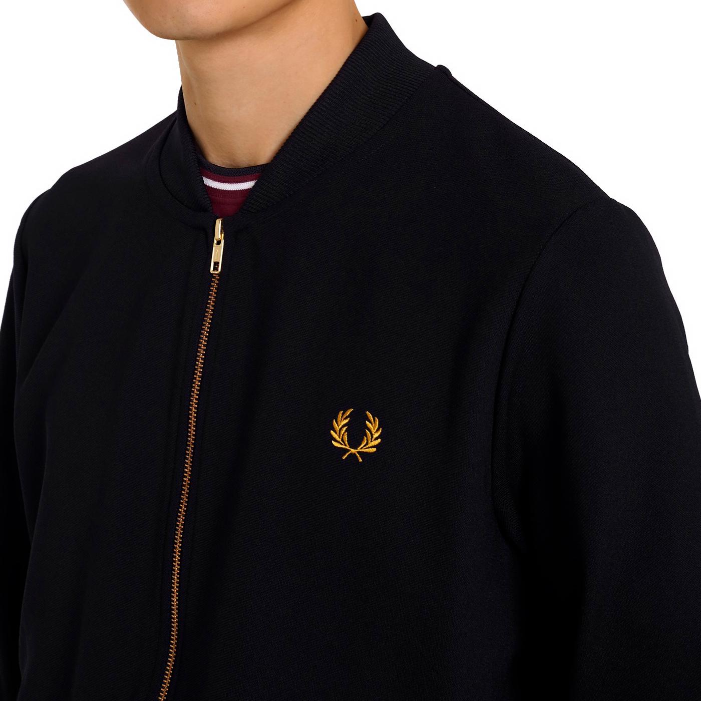 FRED PERRY Bomber Collar Twill Track Jacket (B)