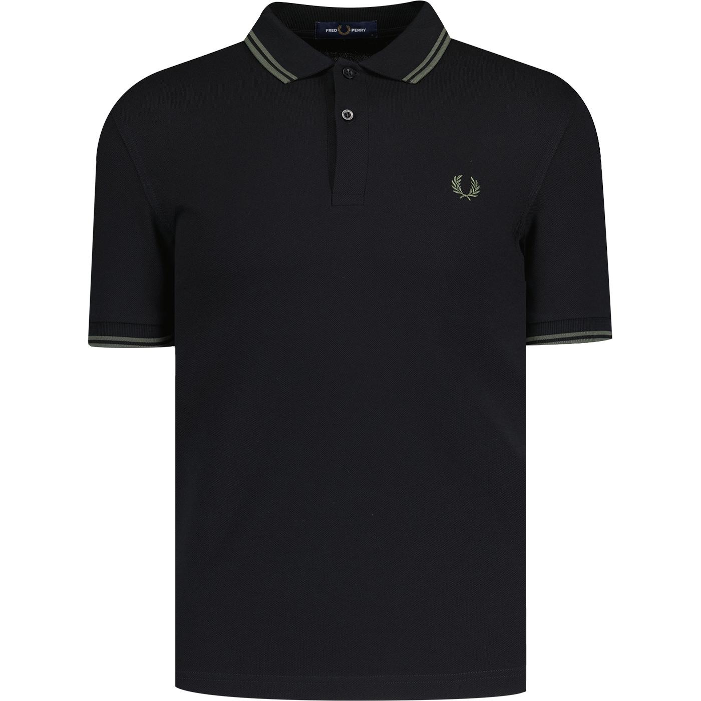 FRED PERRY M3600 Mod Twin Tipped Polo Shirt B/FG