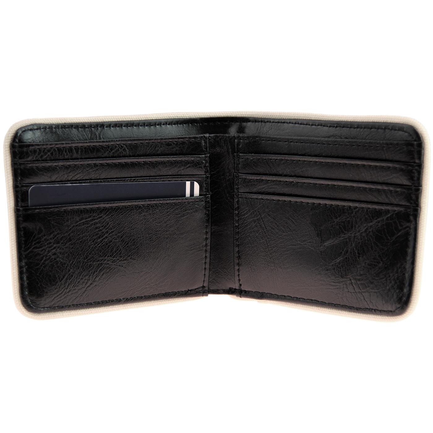 FRED PERRY Classic Embossed Logo Billfold Wallet in Black