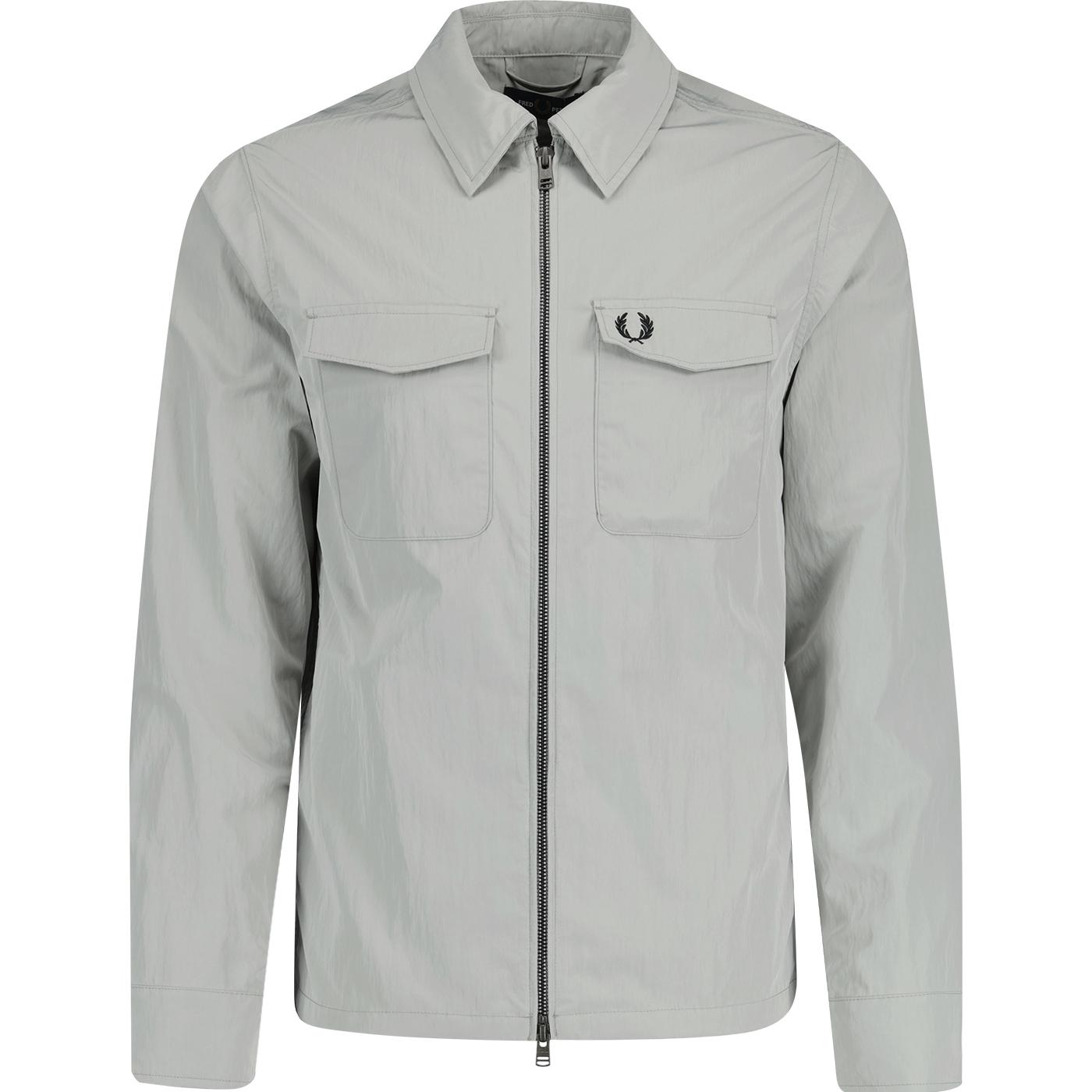 Fred Perry Retro Textured Zip Through Overshirt L
