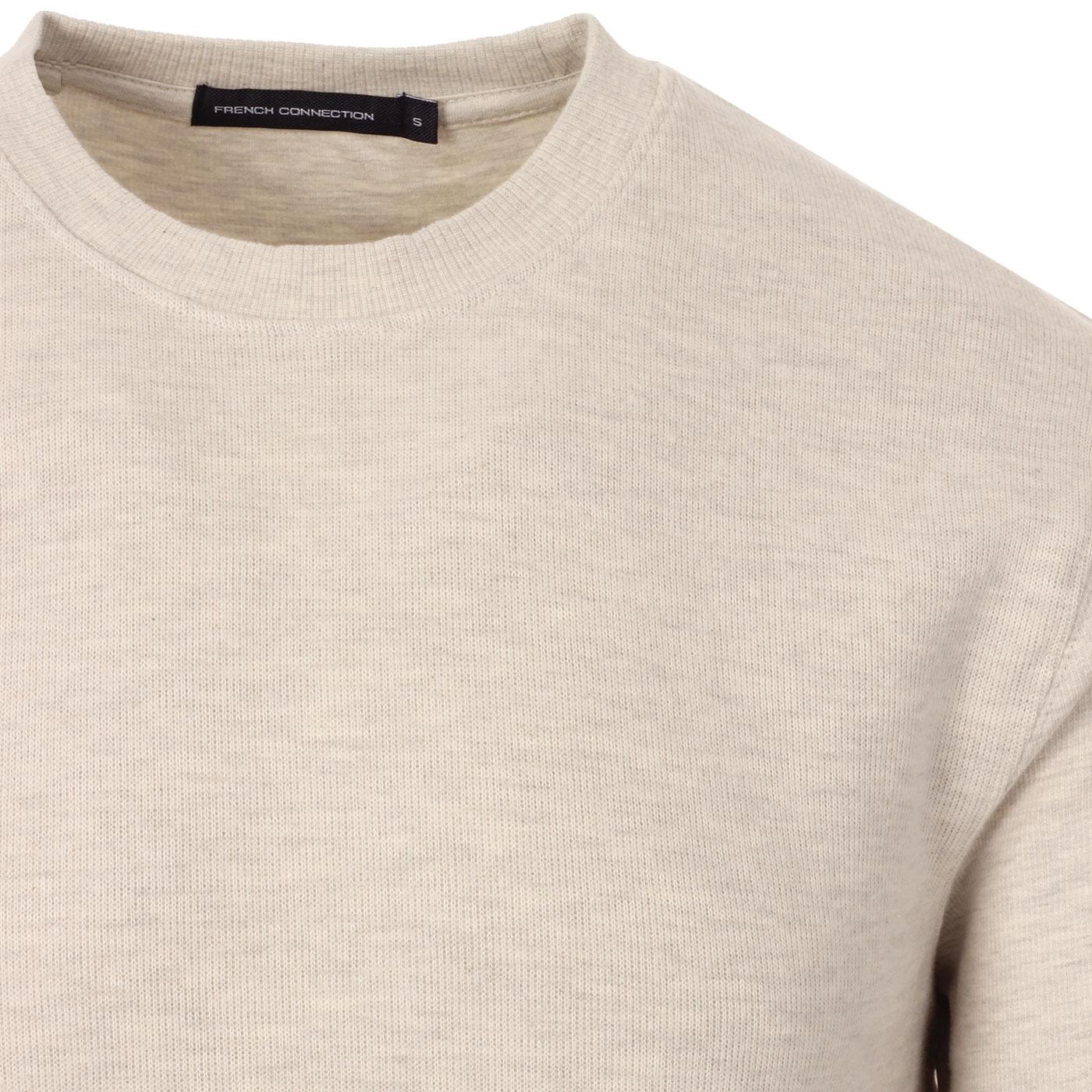 FRENCH CONNECTION Mens Flatback Rib Sweater in Dove