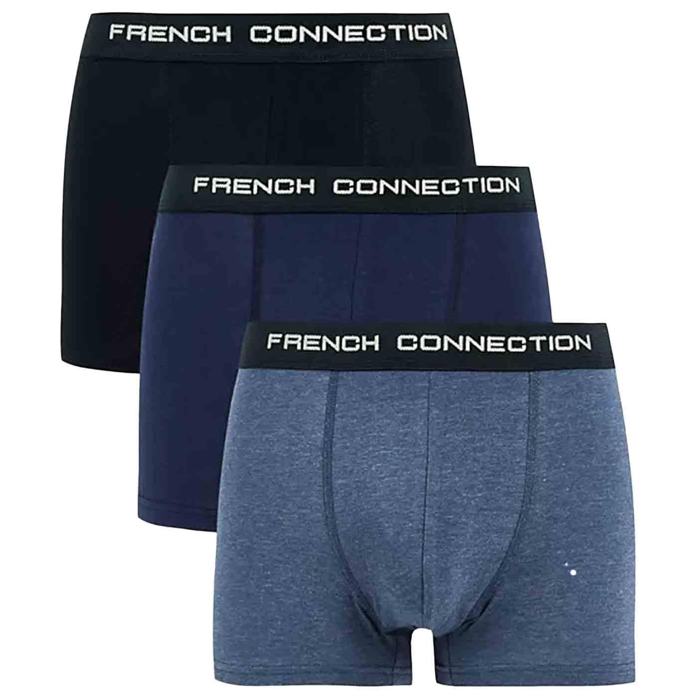 + FRENCH CONNECTION 3 Pack Boxer Shorts in Blue