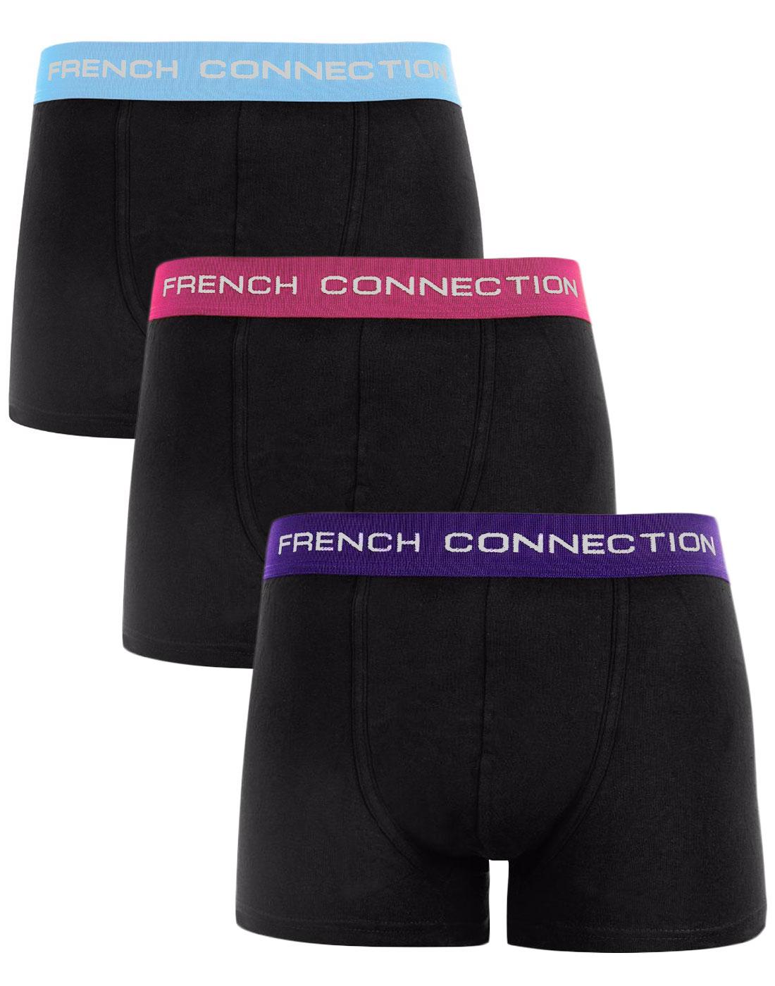 + FRENCH CONNECTION 3 Pack Boxer Shorts BLACK