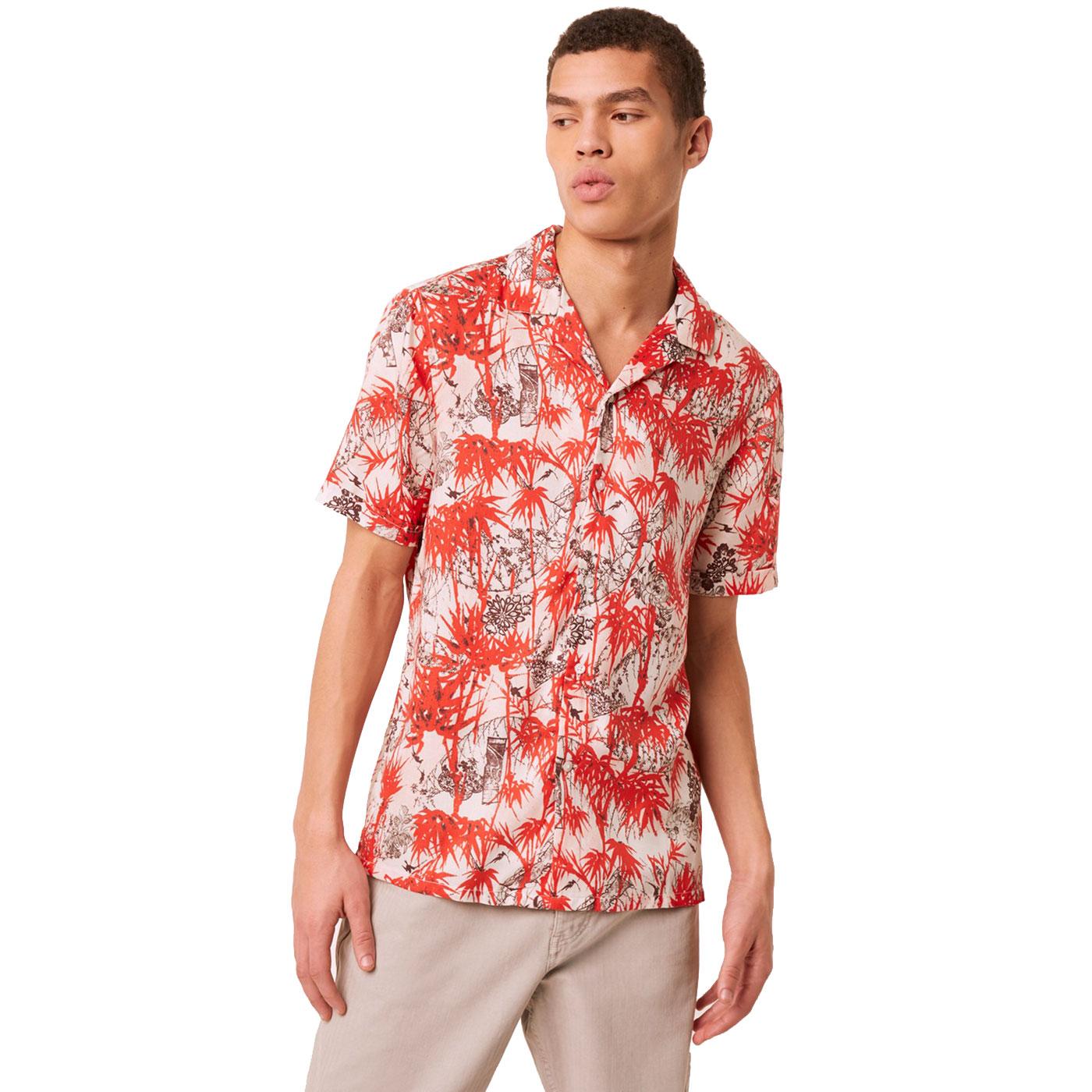 FRENCH CONNECTION Floral Revere Collar Shirt C