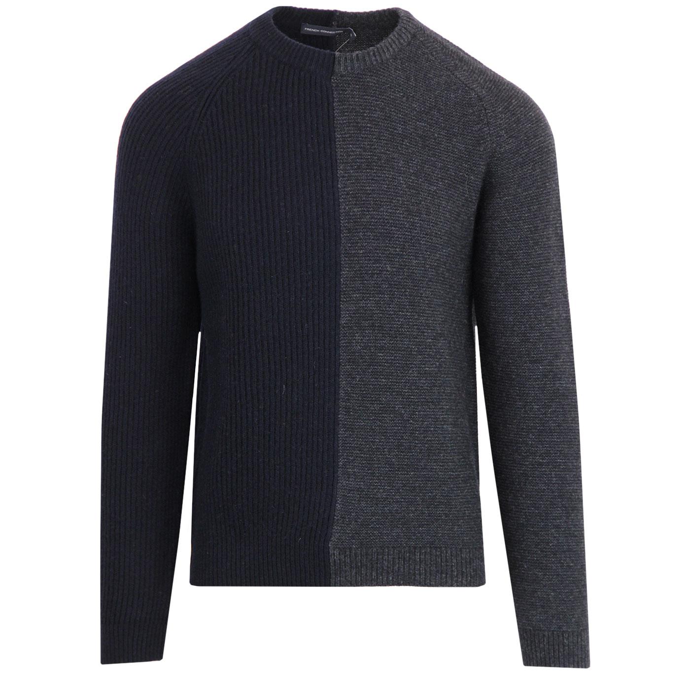 FRENCH CONNECTION Retro Split Panel Lambswool Jumper