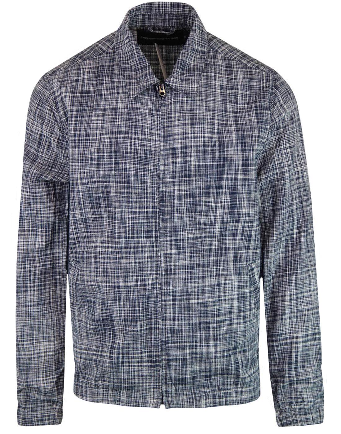 FRENCH CONNECTION Mens Retro Linen Spacedye Jacket