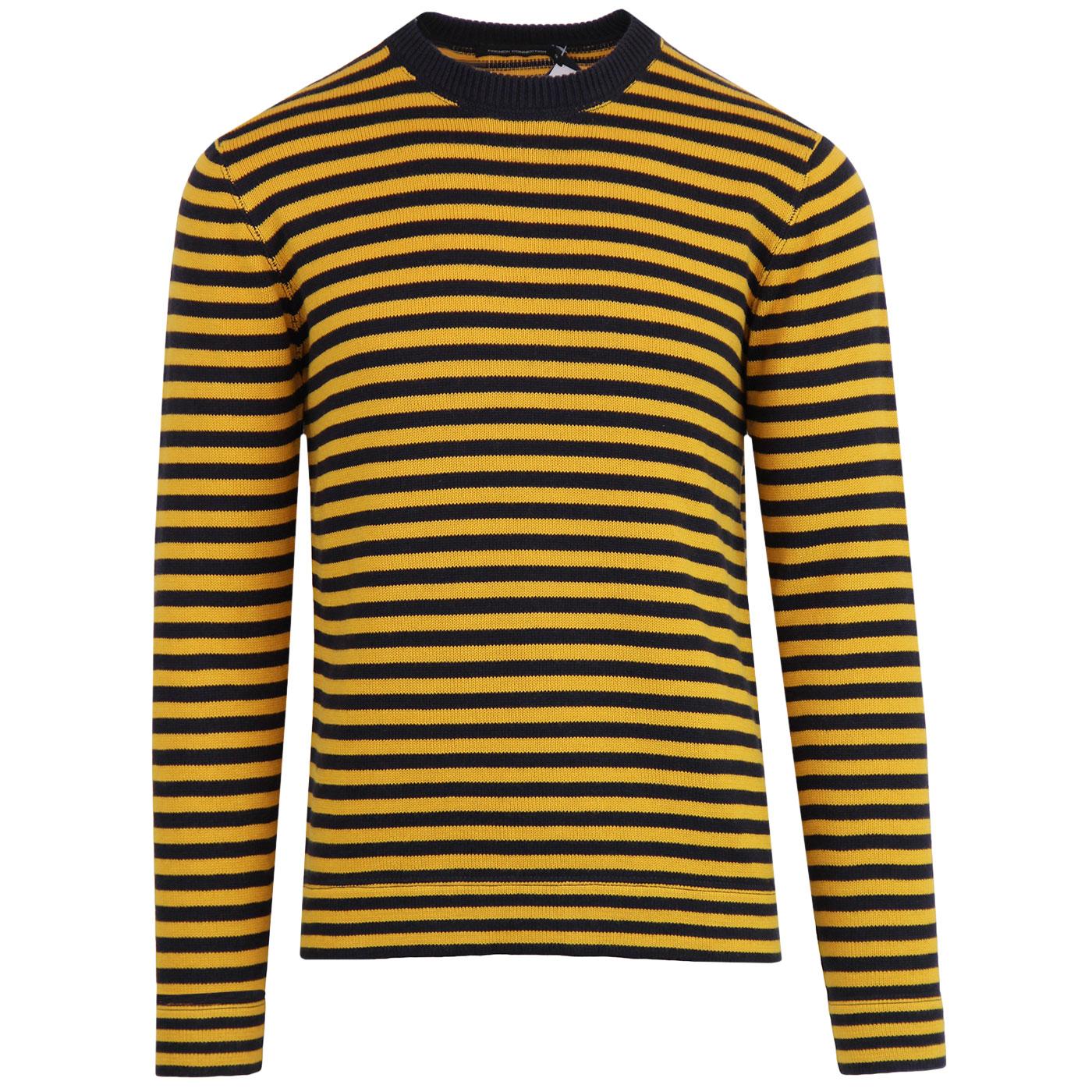 FRENCH CONNECTION 60s Mod Knit Stripe Jumper (Y/N)