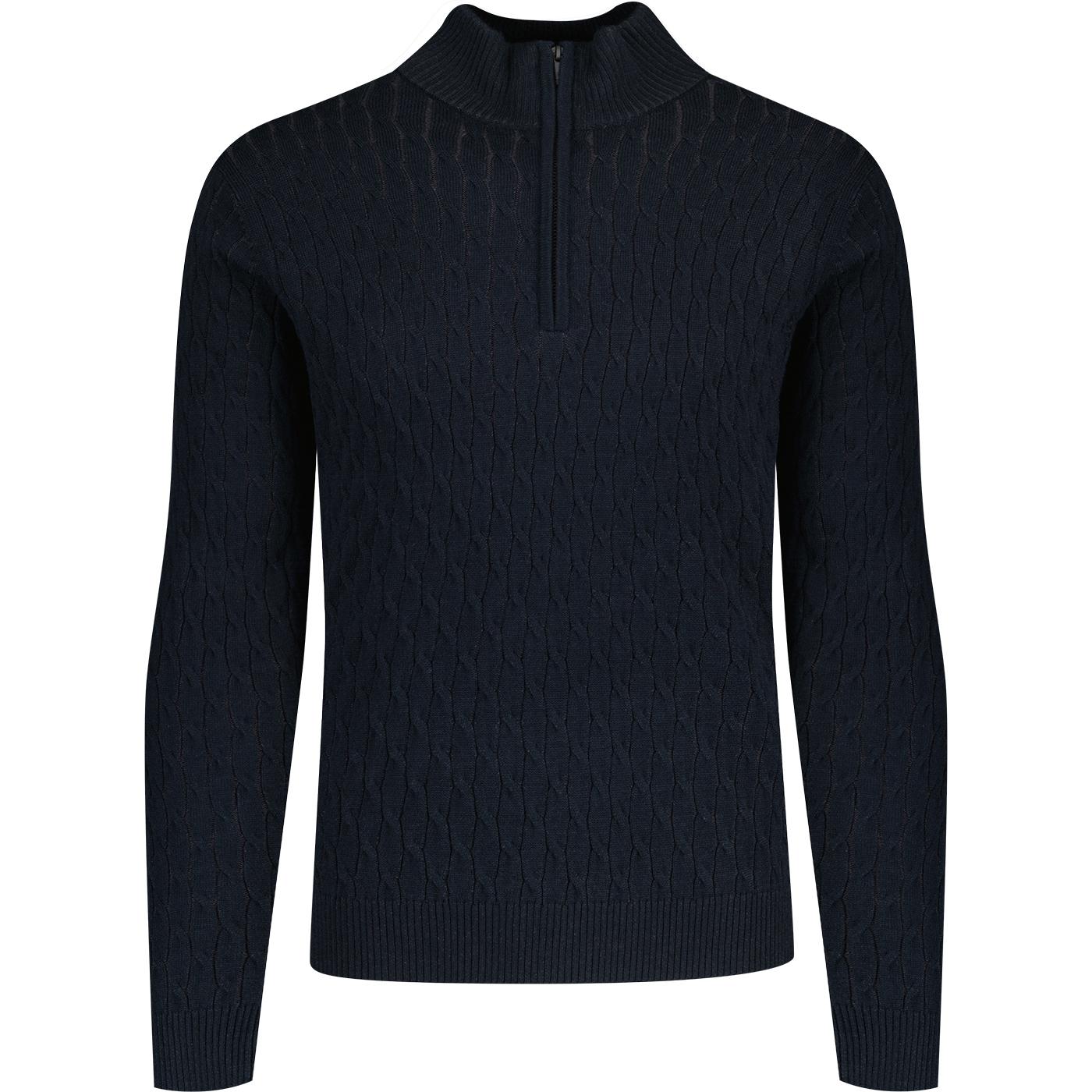 French Connection Cable Textured Zip Neck Jumper 