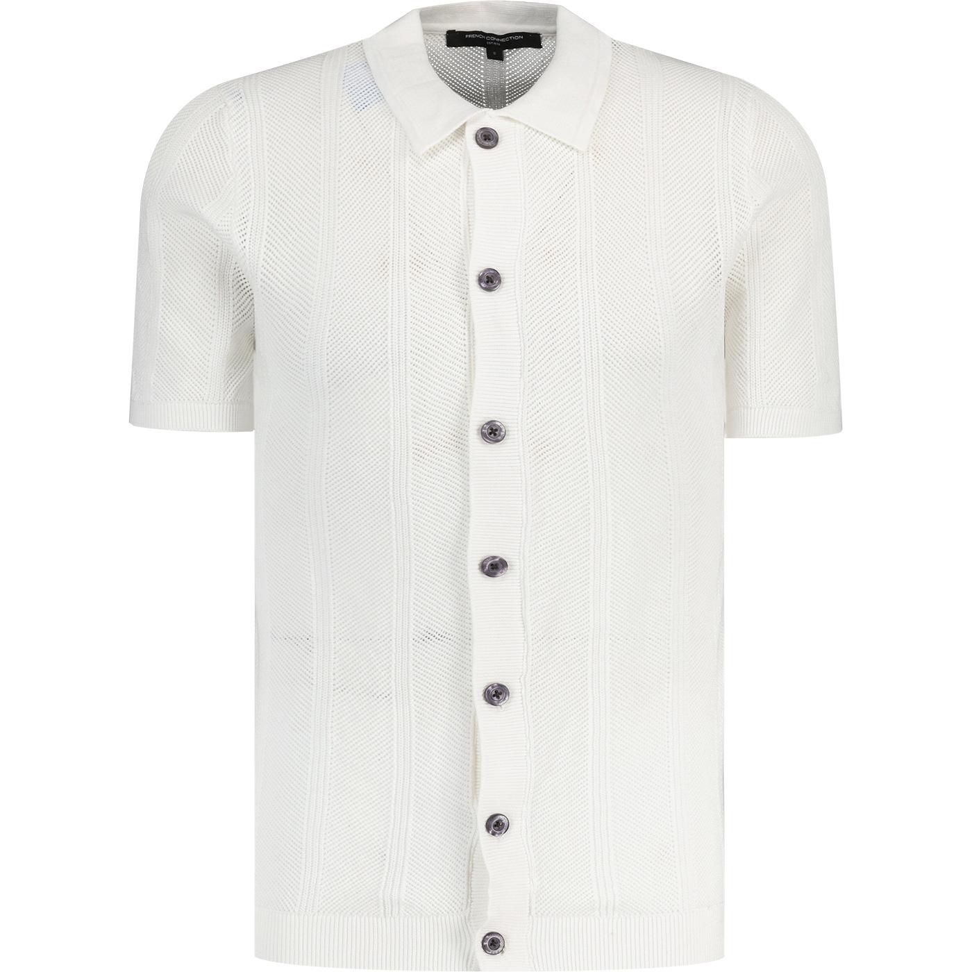 French Connection Bias Textured Knitted SS Shirt E