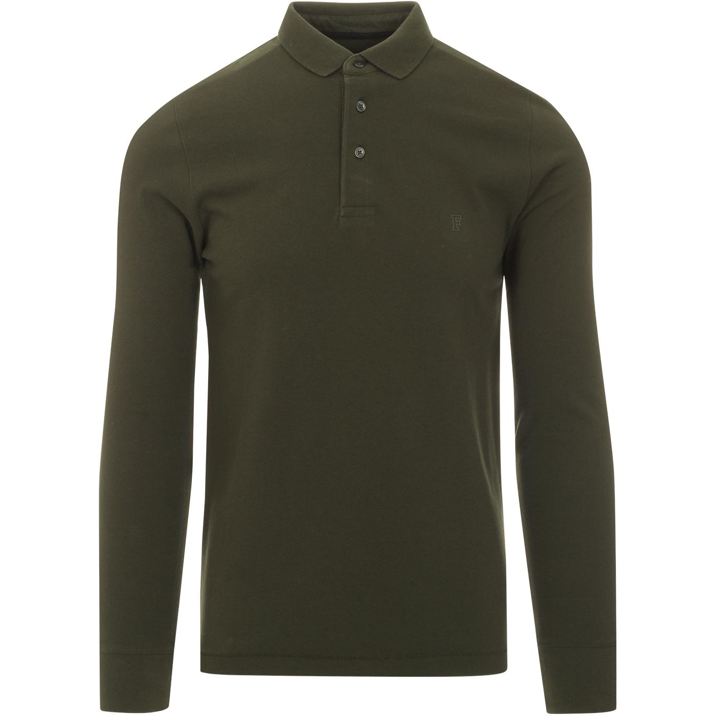 FRENCH CONNECTION Retro Mod Brunswick Polo in Forest