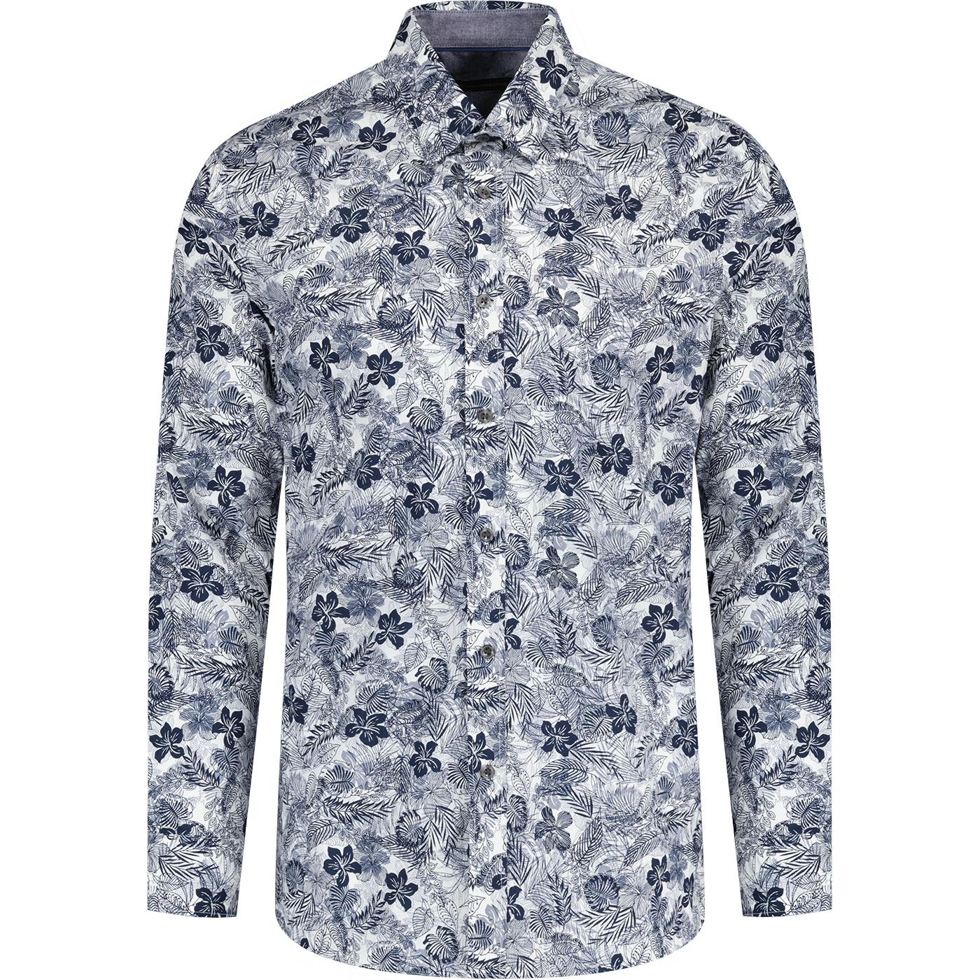 French Connection  Retro Bold Floral L/S Shirt 