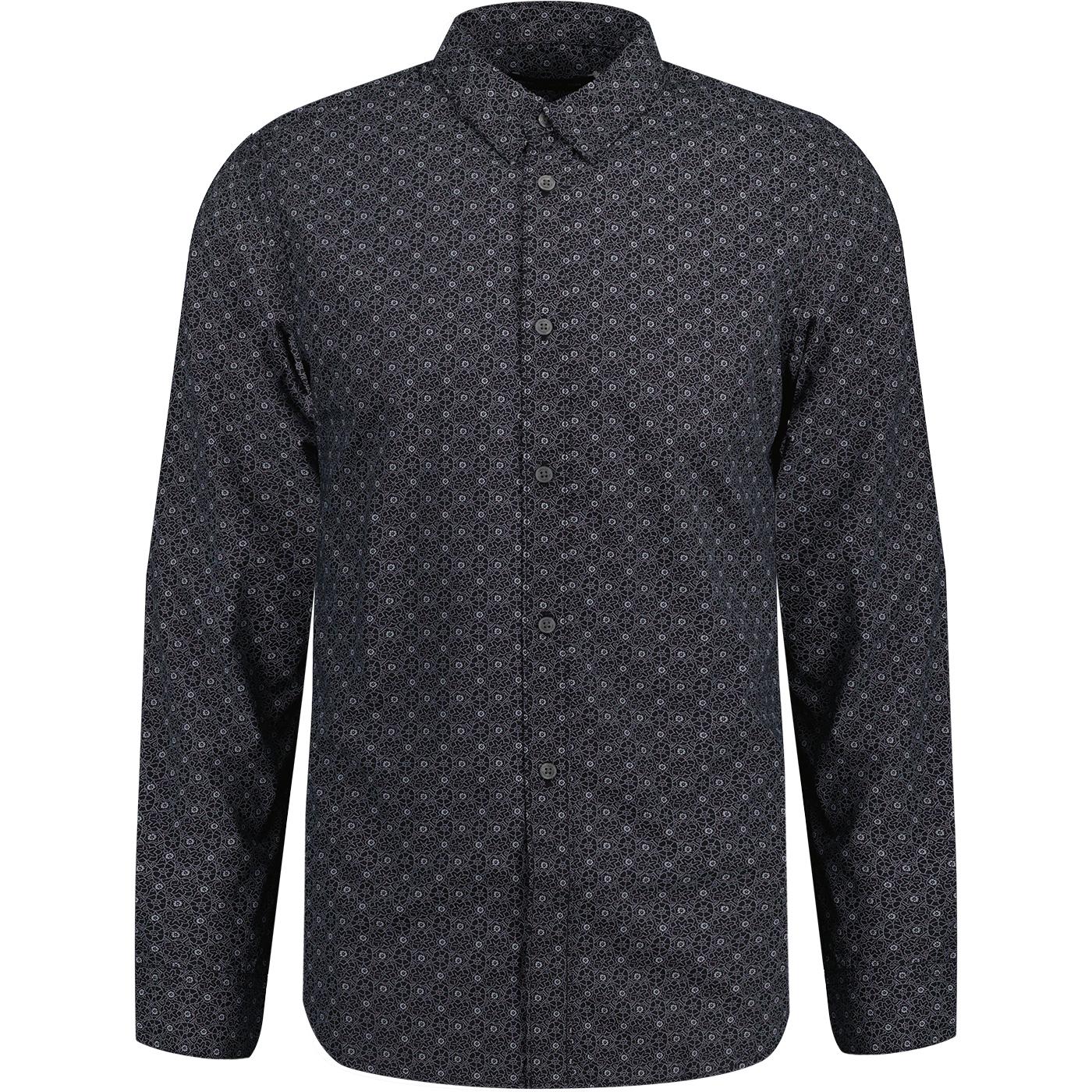 French Connection Floral Print Shirt Black