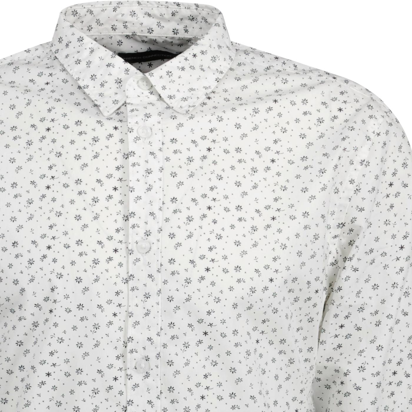 French Connection Floral Print Shirt in White