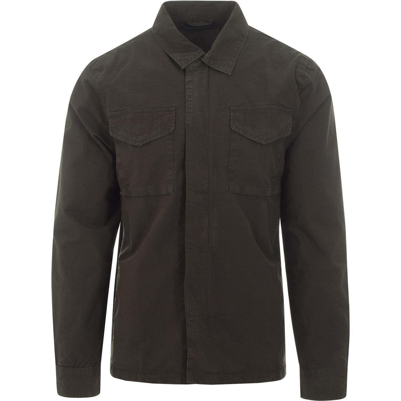 FRENCH CONNECTION Military Jacket In Loden Green