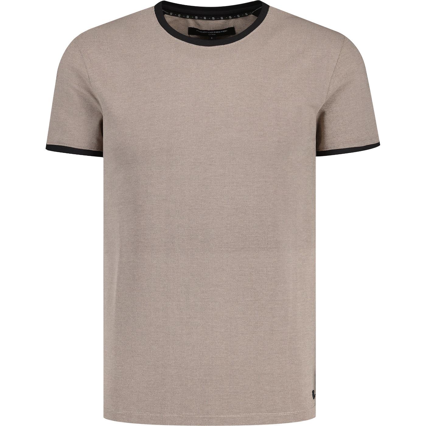 French Connection Textured Retro Mod Ringer Tee S