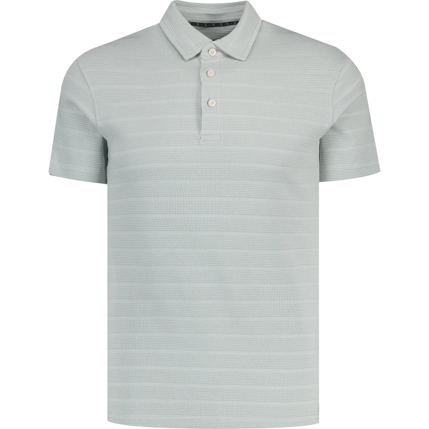 French Connection Retro Textured Button Polo Shirt