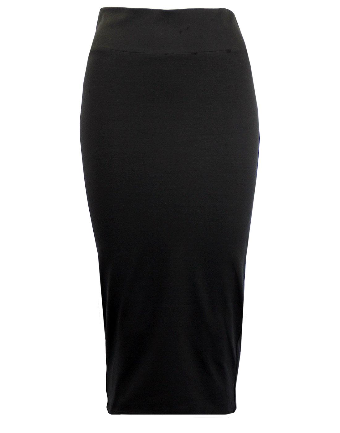 eUKalyptus Retro 1950s Style Pencil Skirt in Black