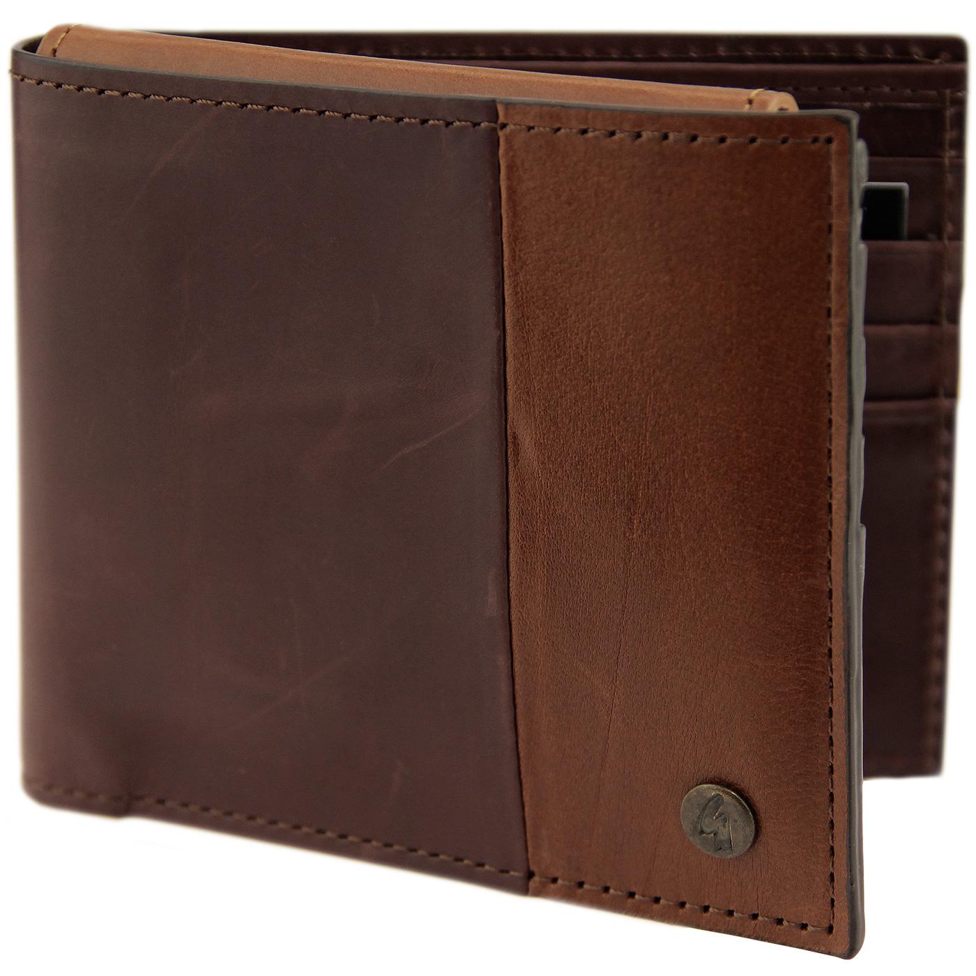 GABICCI VINTAGE Leather Cardholder & Wallet Set in Brown