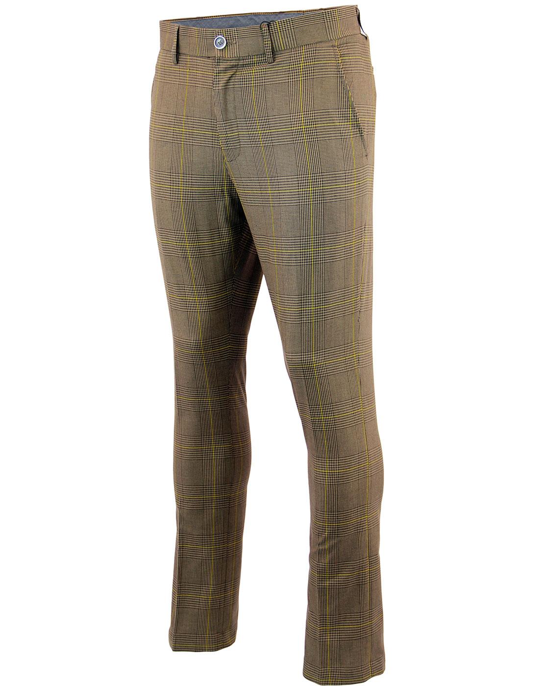 GABICCI VINTAGE Retro 1960s Mod Prince of Wales Check Trousers