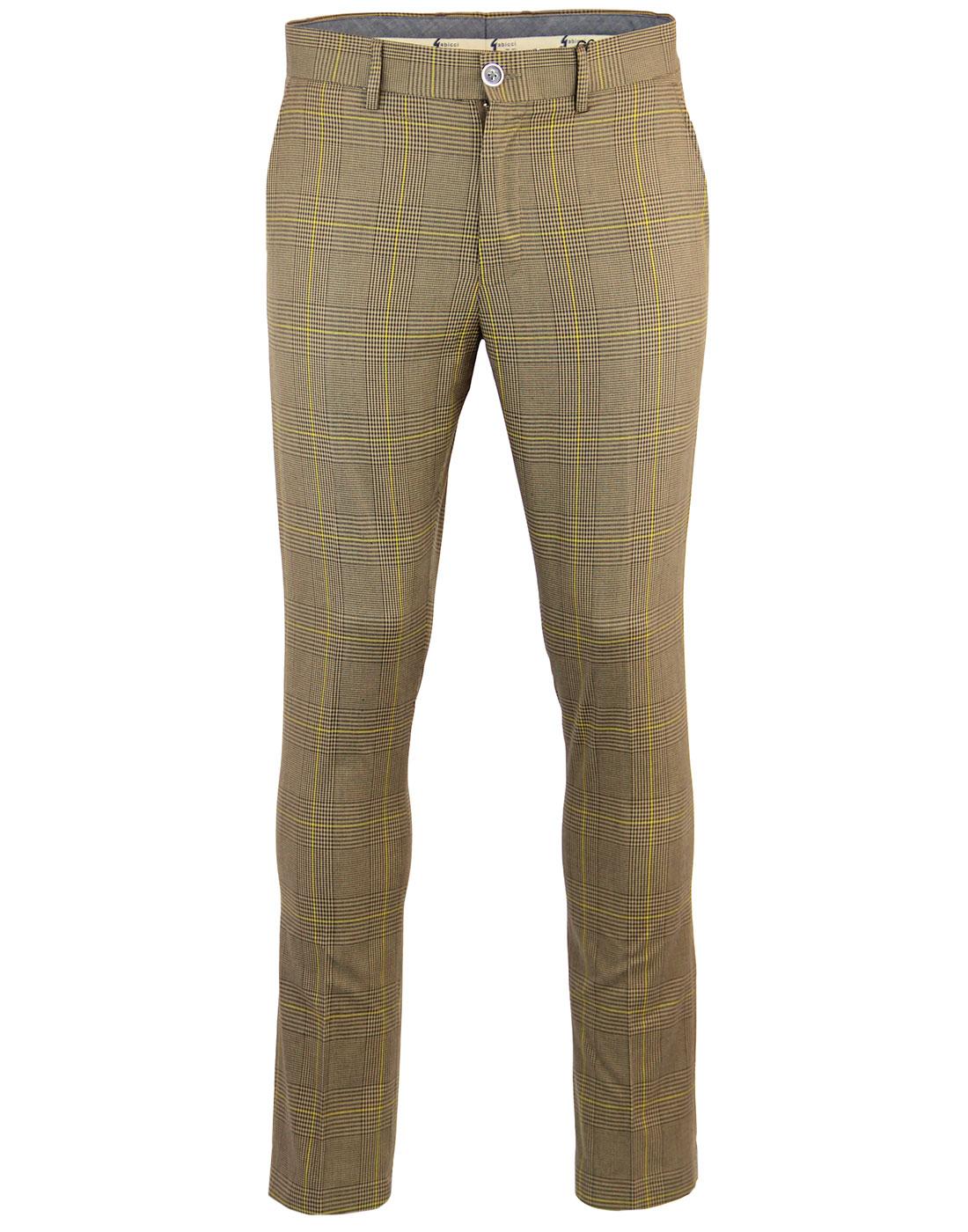 GABICCI VINTAGE Retro 1960s Mod Prince of Wales Check Trousers