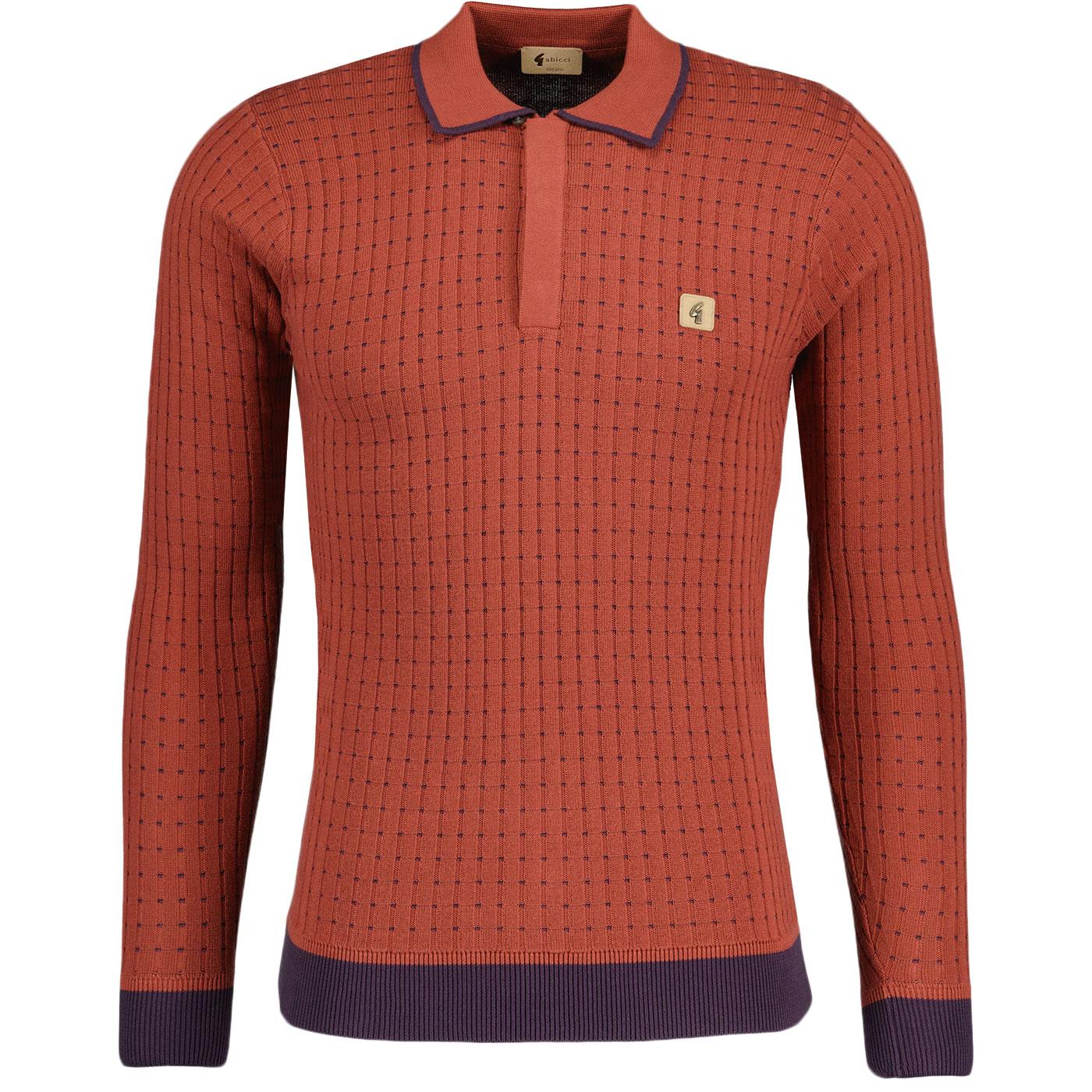 Jura GABICCI VINTAGE Knitted Textured Retro Polo R
