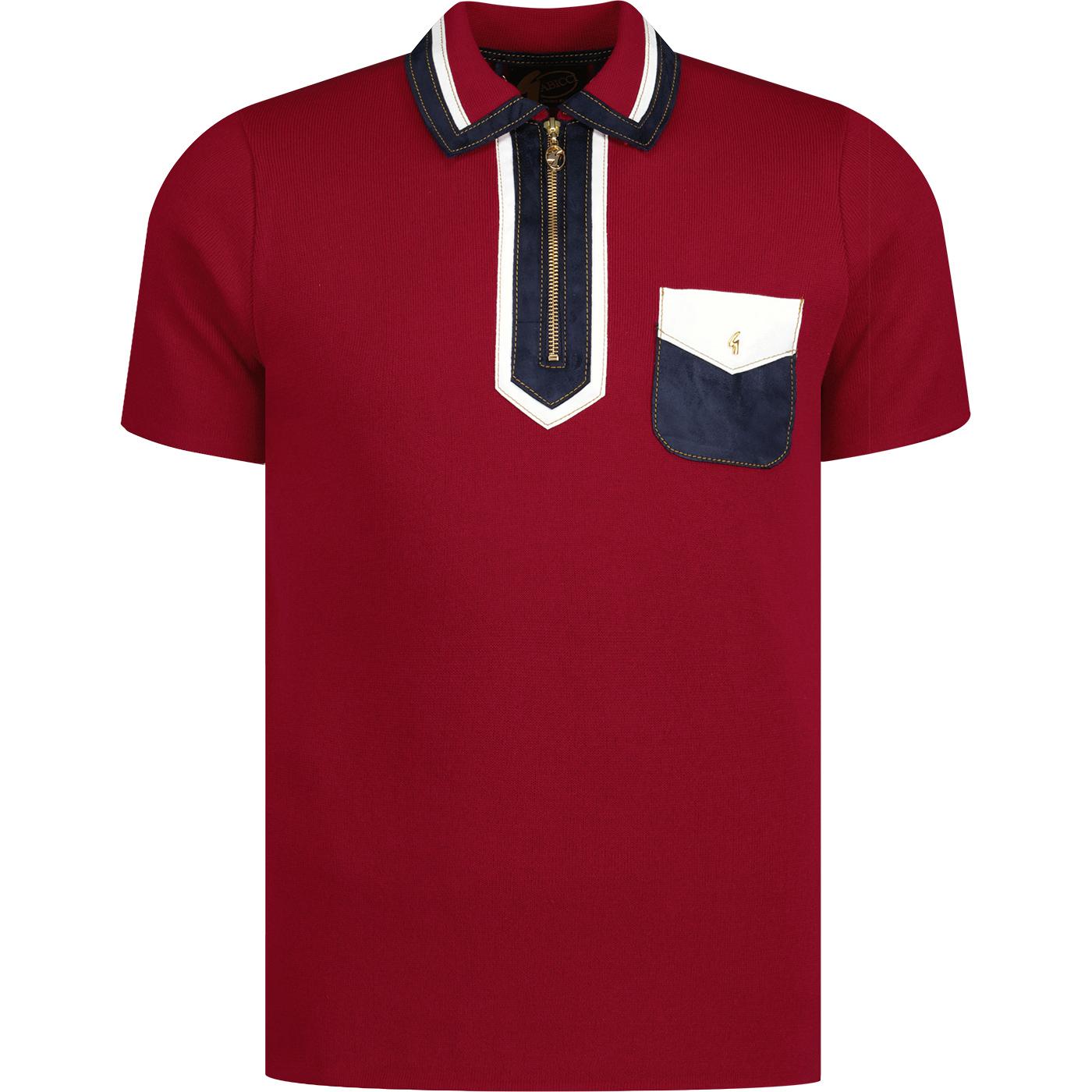 Ladd GABICCI VINTAGE Mod Ltd Edition Knit Polo RED