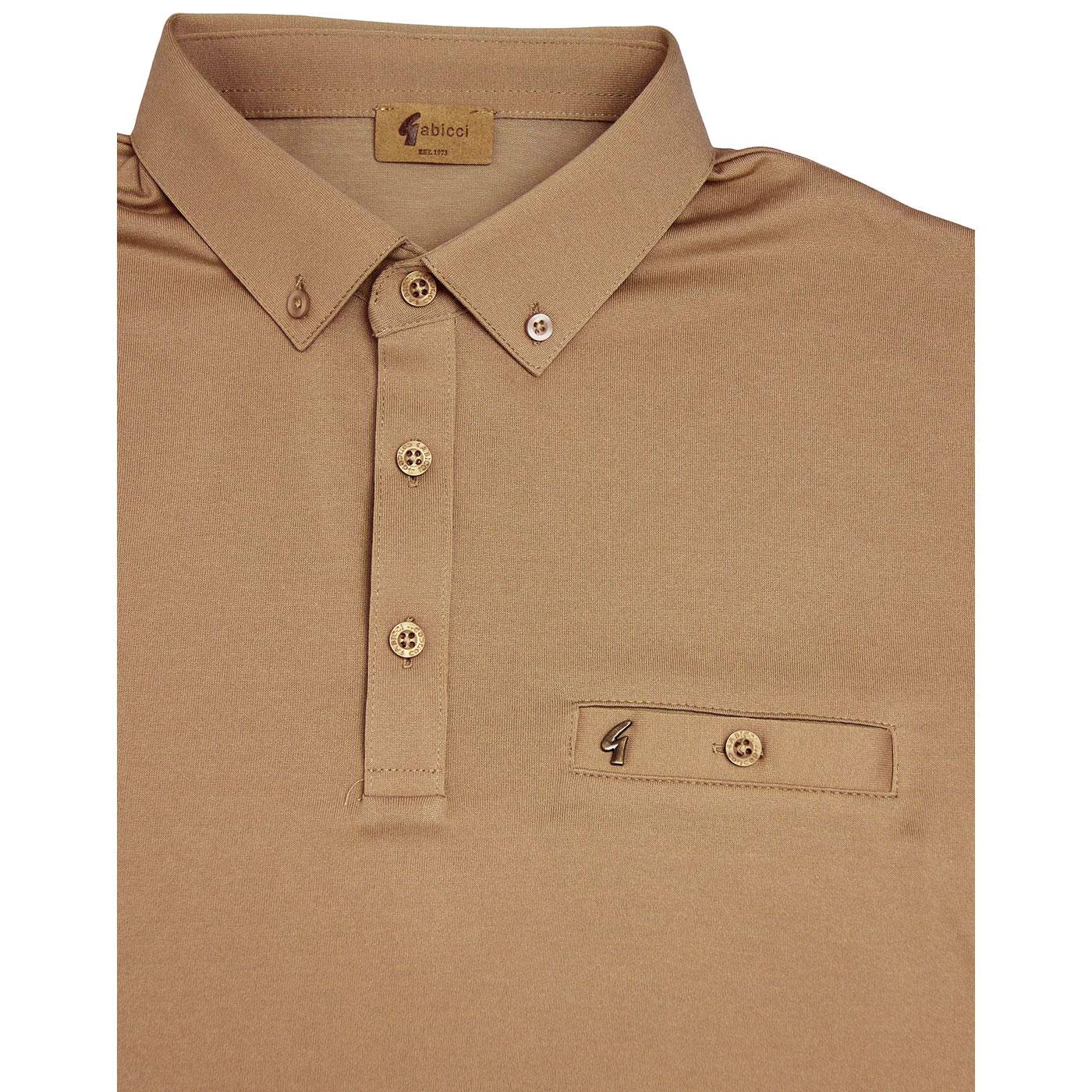 GABICCI VINTAGE 'Ladro' Men's Mod Polo Shirt Butterscotch