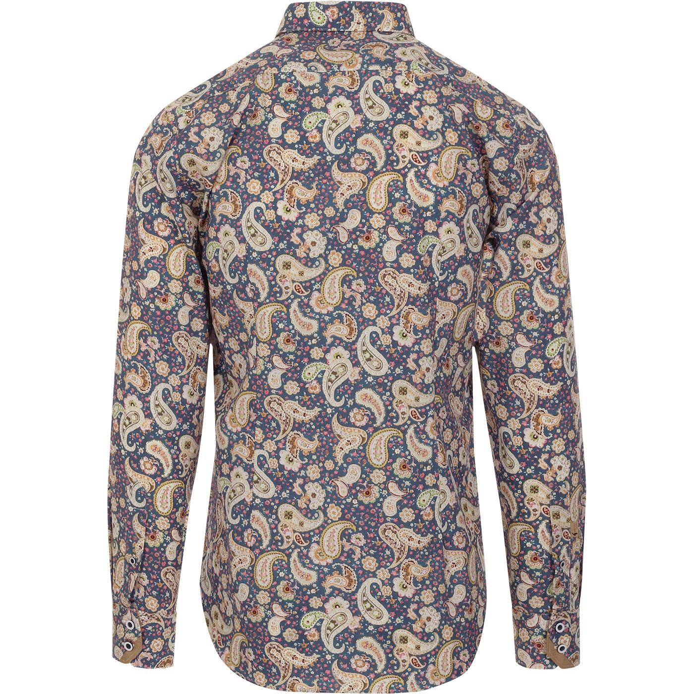 GABICCI VINTAGE Kraft 60s Mod Psychedelic Paisley Shirt