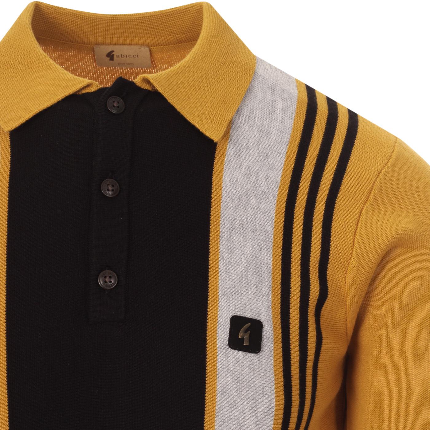 GABICCI VINTAGE Searle 60s Mod Knitted Polo in Dijon