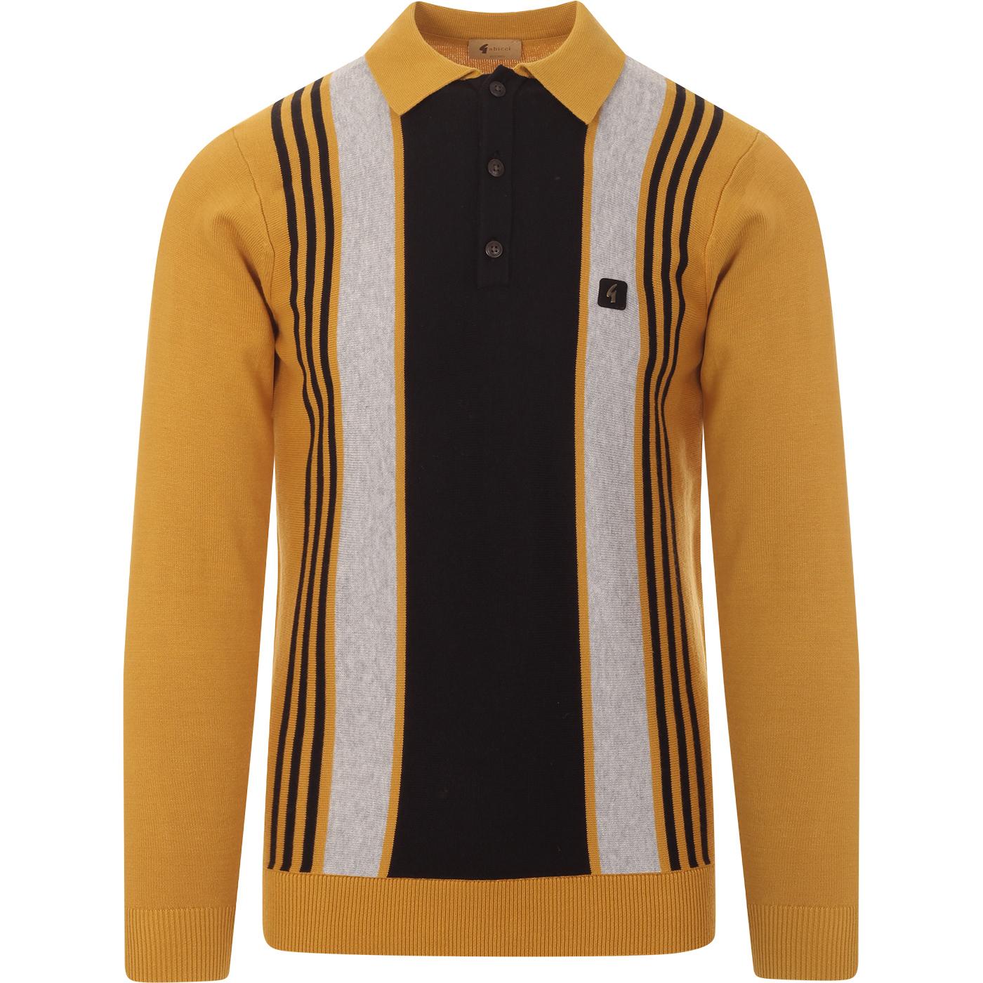 Searle GABICCI VINTAGE 60s Mod Knit Polo in Dijon