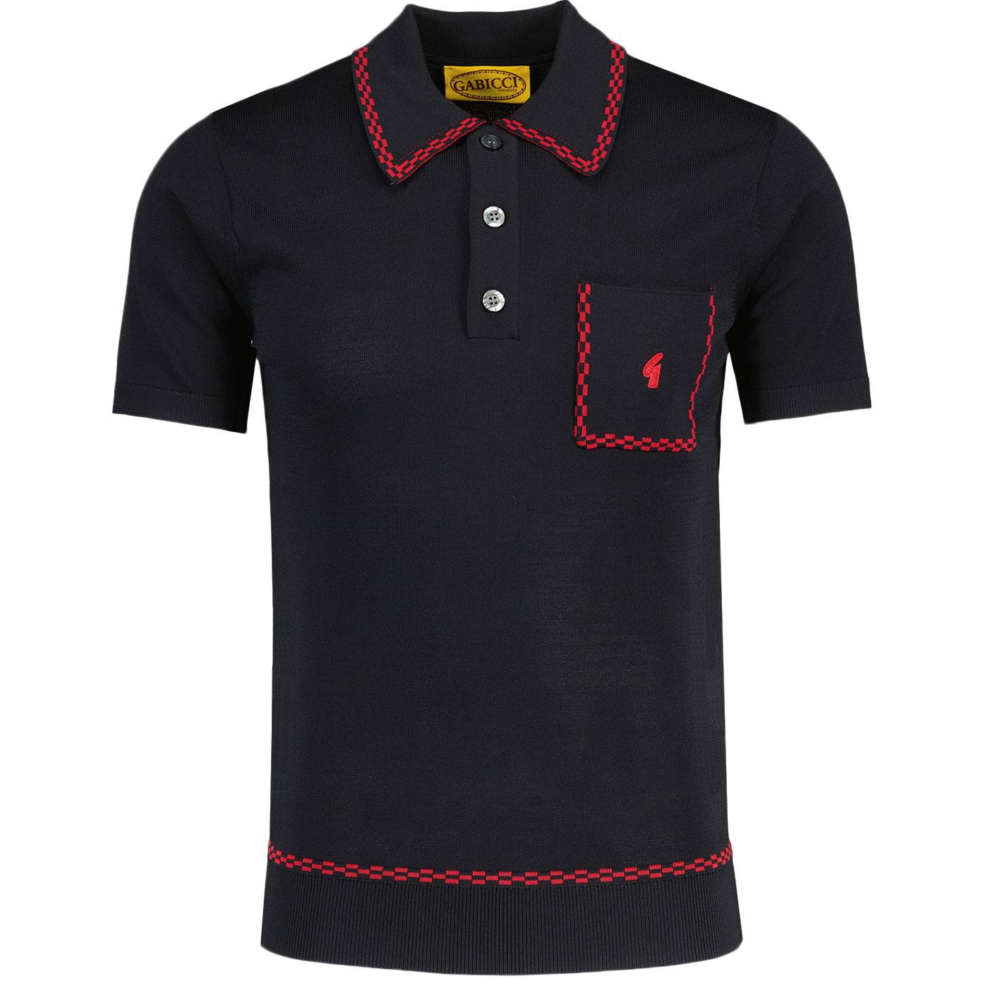 Alexander Gabicci Vintage Check Trim Knit Polo (B)
