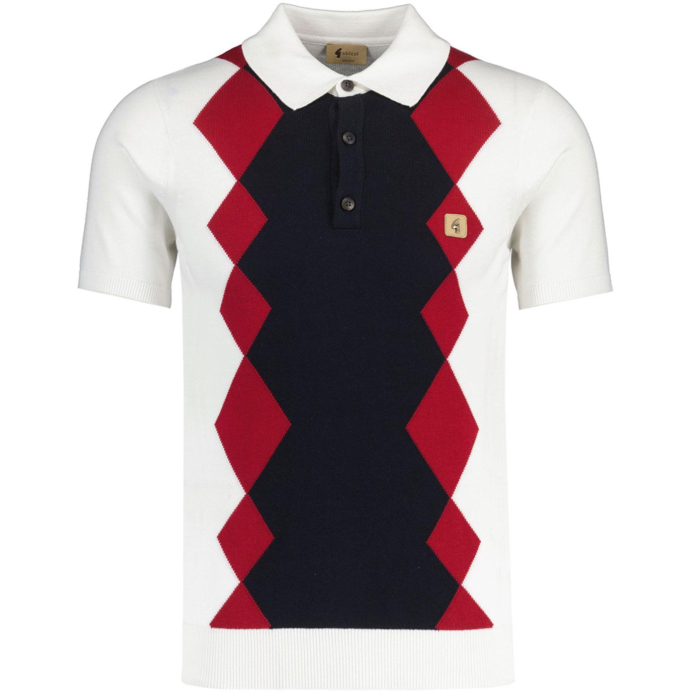 Bond Gabicci Vintage Contrast Panel Knitted Polo W