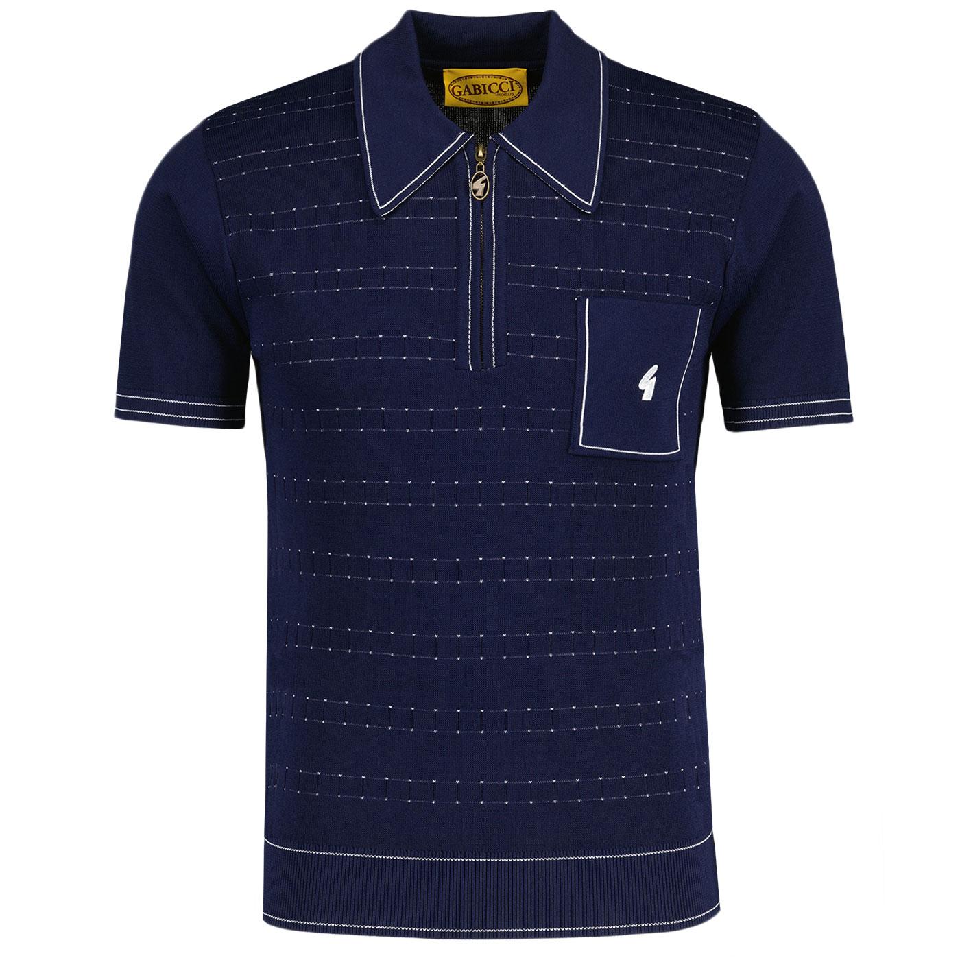 Chris Gabicci Vintage Archive Zip Neck Knit Polo N