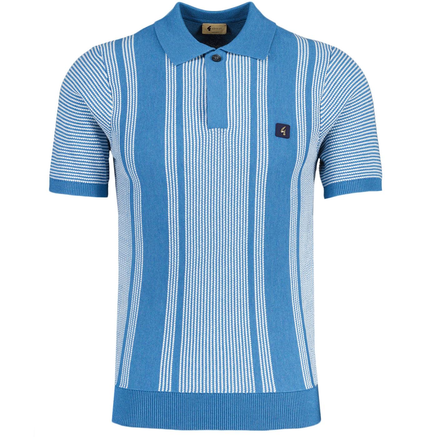 Dante Gabicci Vintage Stitch Stripe Knitted Polo A