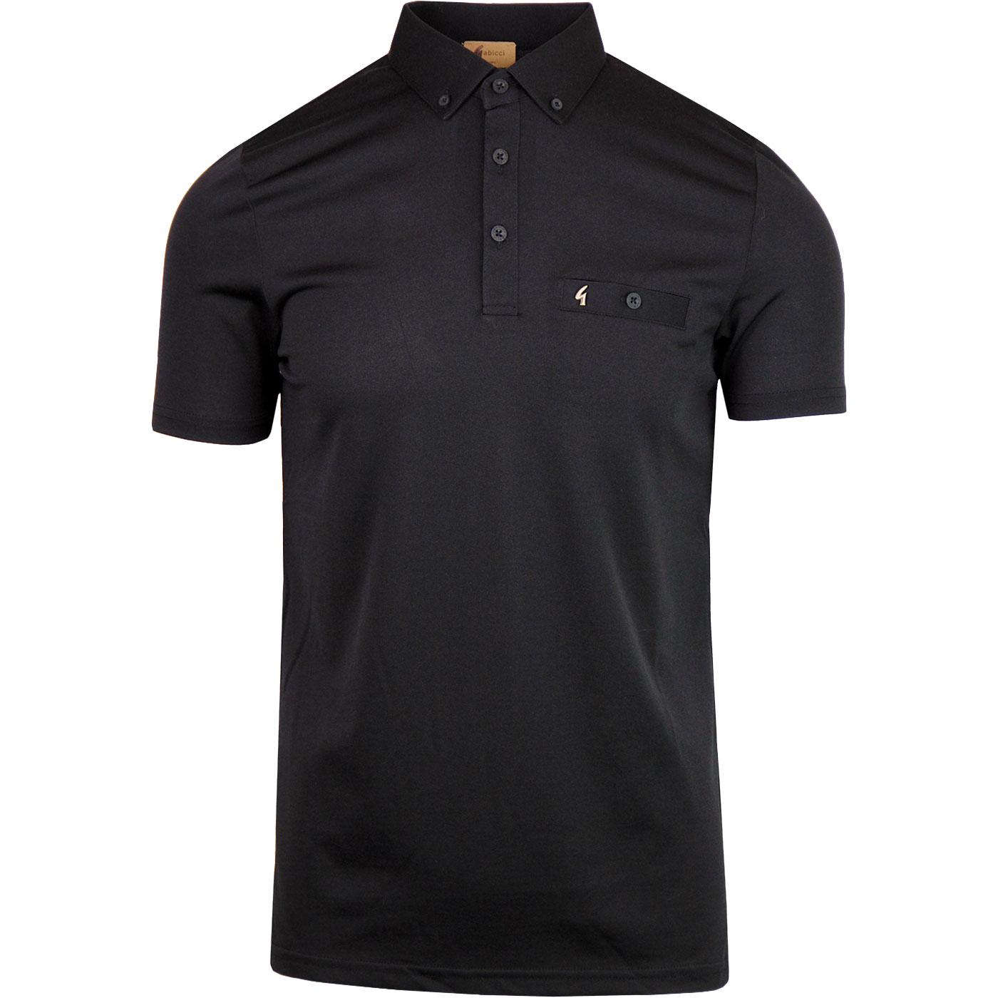 Ladro GABICCI VINTAGE Mod Button Down Polo BLACK