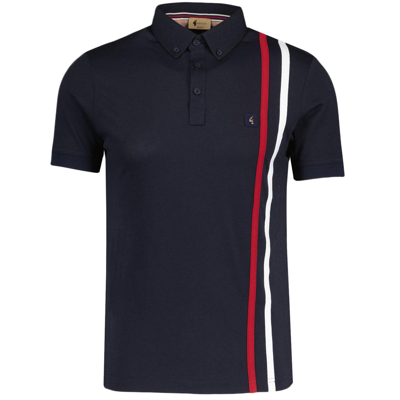 Patrick Gabicci Vintage Racing Stripe Polo Top N