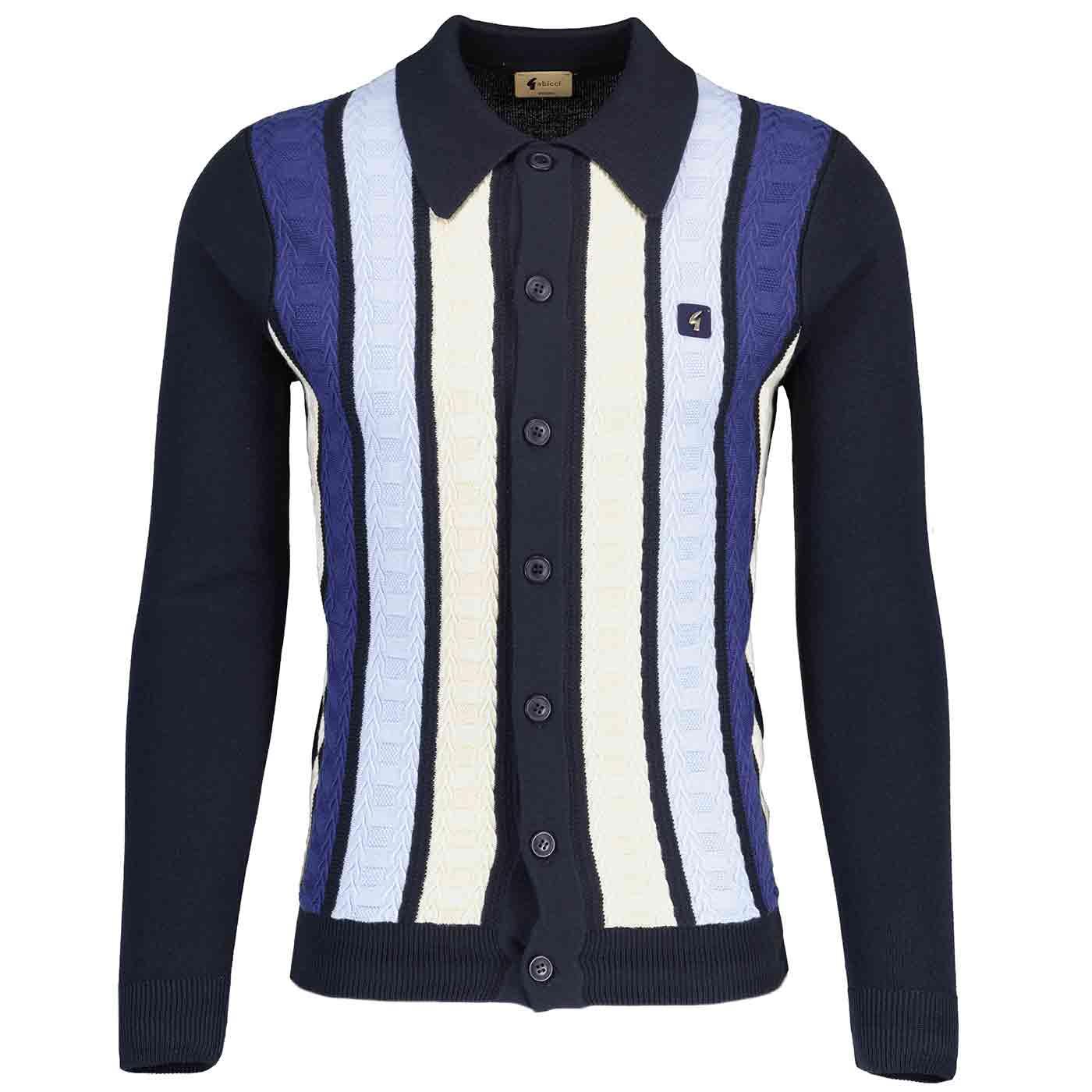 Pedro Gabicci Vintage Bold Stripe Polo Cardigan N