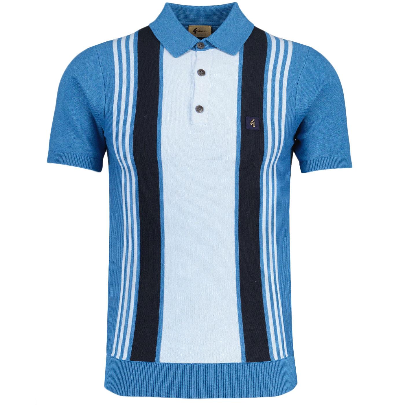 Searle Gabicci Vintage Striped Knit Retro Polo (A)