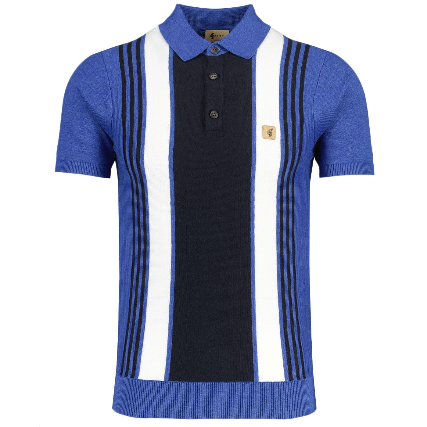 Searle Gabicci Vintage Striped Knit Retro Polo (S)